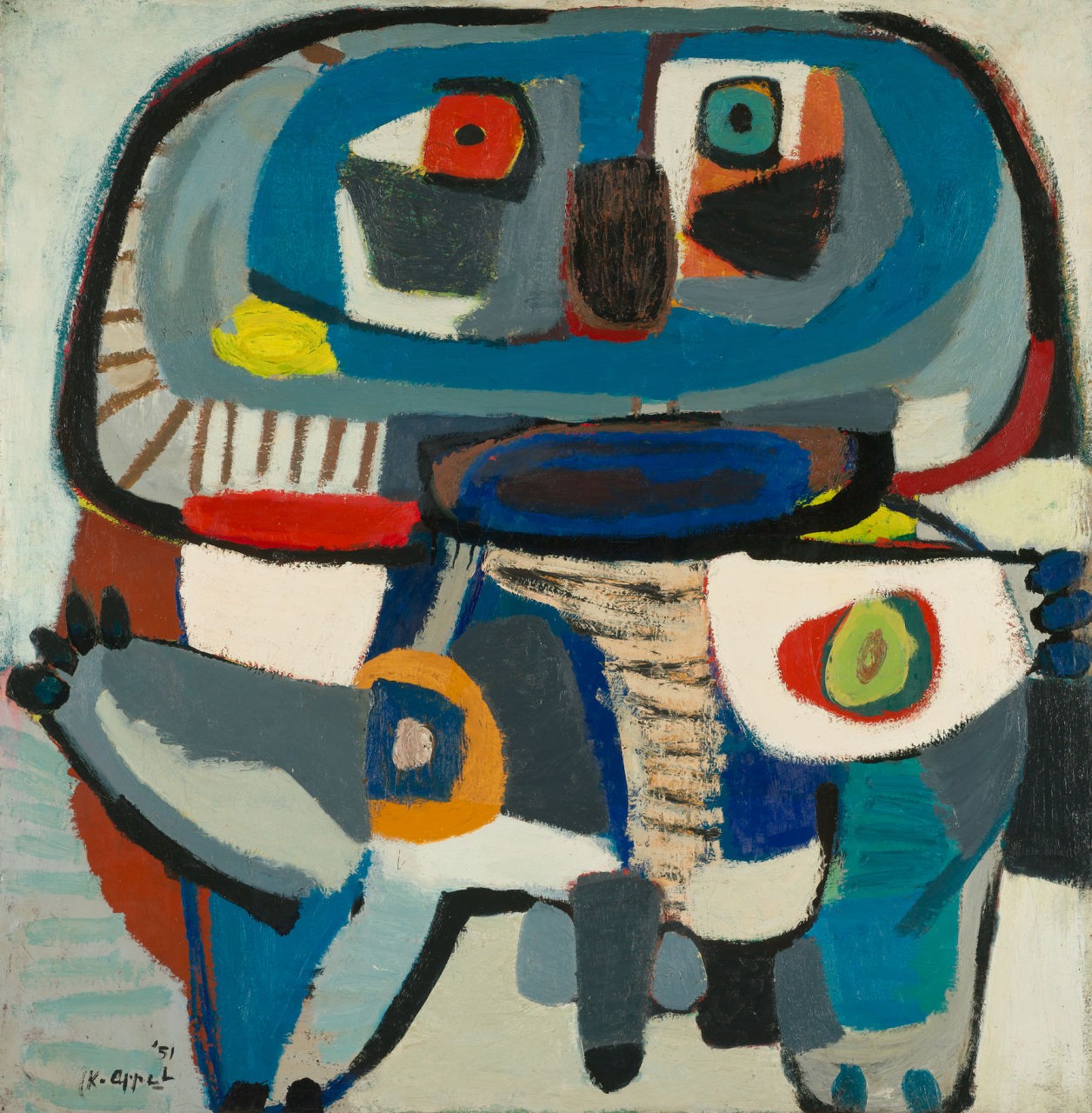 rijksmuseum-karel-appel-de-vierkante-man-1951-olieverf-op-doek