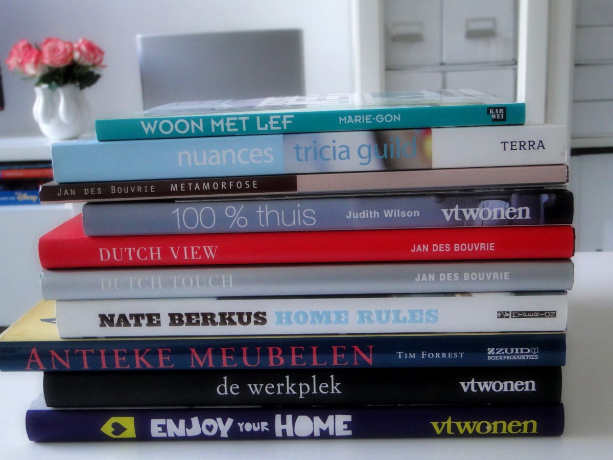 Boeken met inspiratie over wonen en interieur.