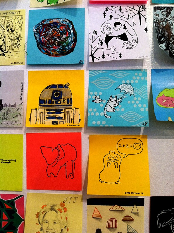 woonhome-post-it-art-doodle-wall