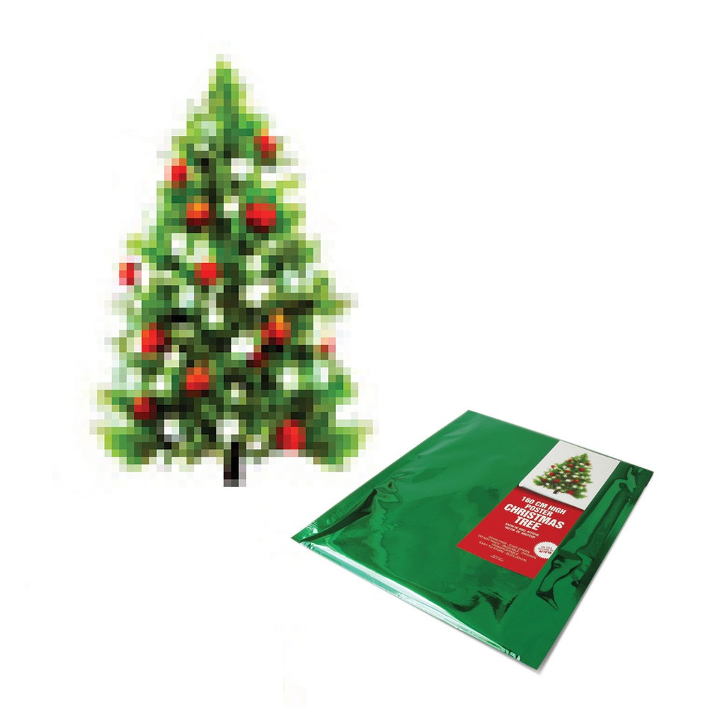 woonhome-kerstboom-poster-versierd-pixels-groen-rood