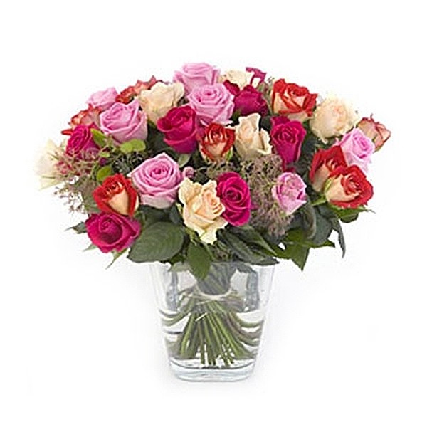 woonhome-gaafste-bloemen-voor-partner-interieur-Boeket-mixed-roses-gemengde-rozen