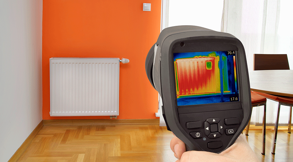 De thermografische infraroodcamera is dé manier om lekkages op te sporen! Er is dan geen hak- of breekwerk nodig.