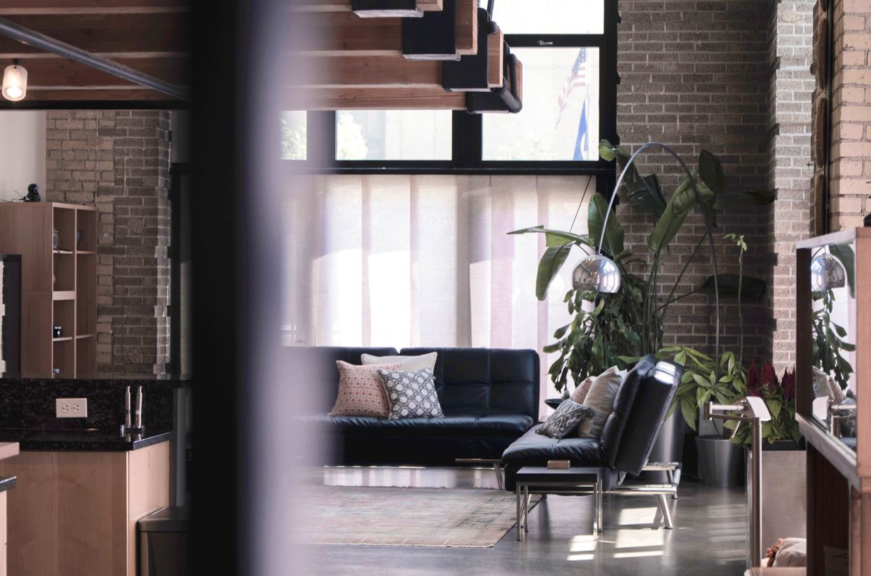 Een close-up van een moderne New York Loft stijl appartement.