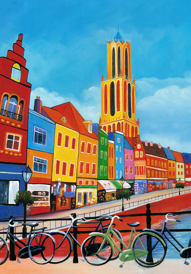 Schilderij Schilderij Utrecht Met De Dom Poster 55x80 Woonhome Woonhome