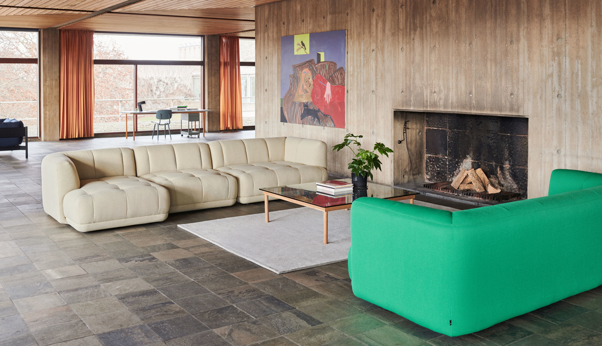 Creëer een knusse zithoek met de modulaire sofa Quilton.