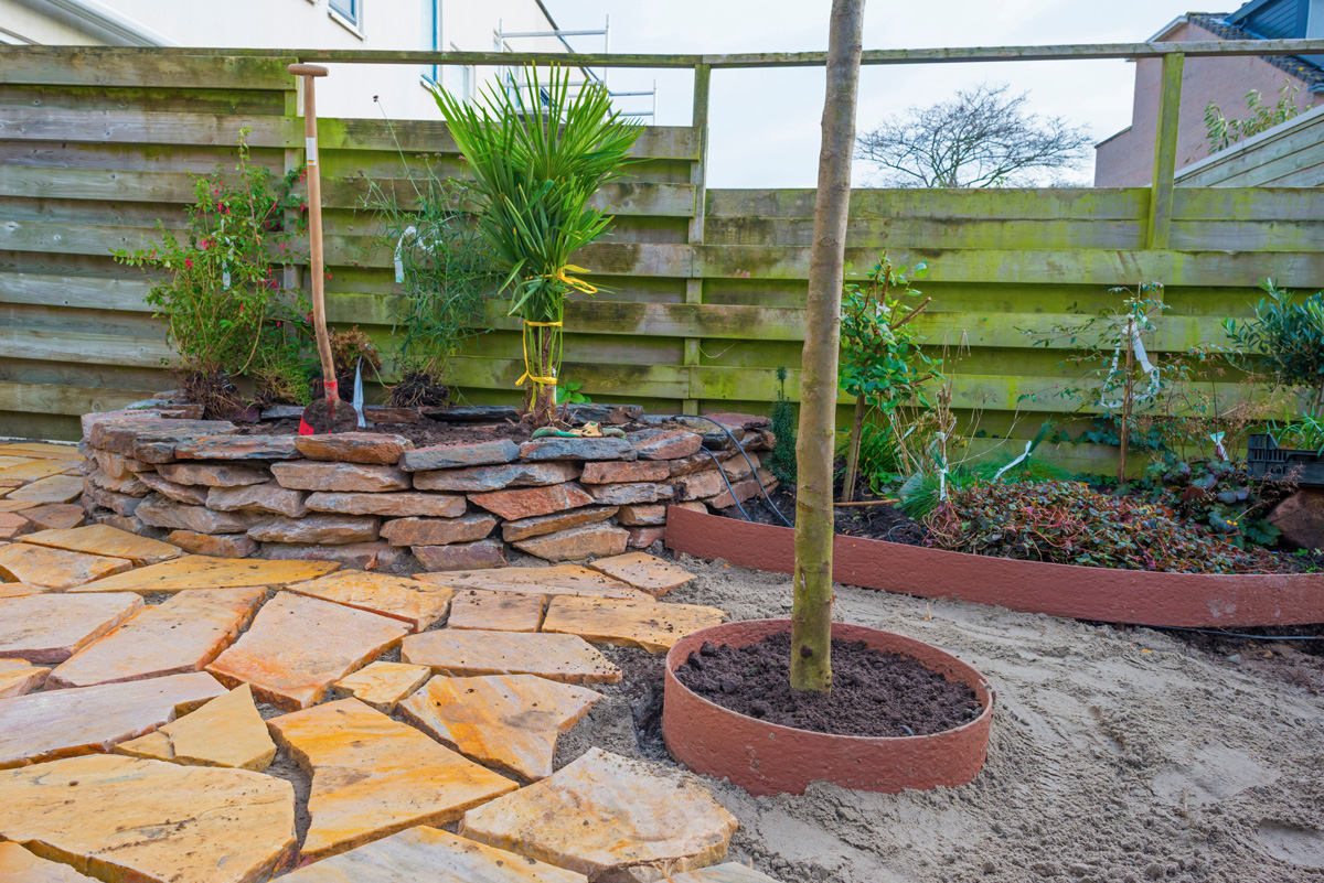 Een terrazzo tuin is nog steeds enorm populair.