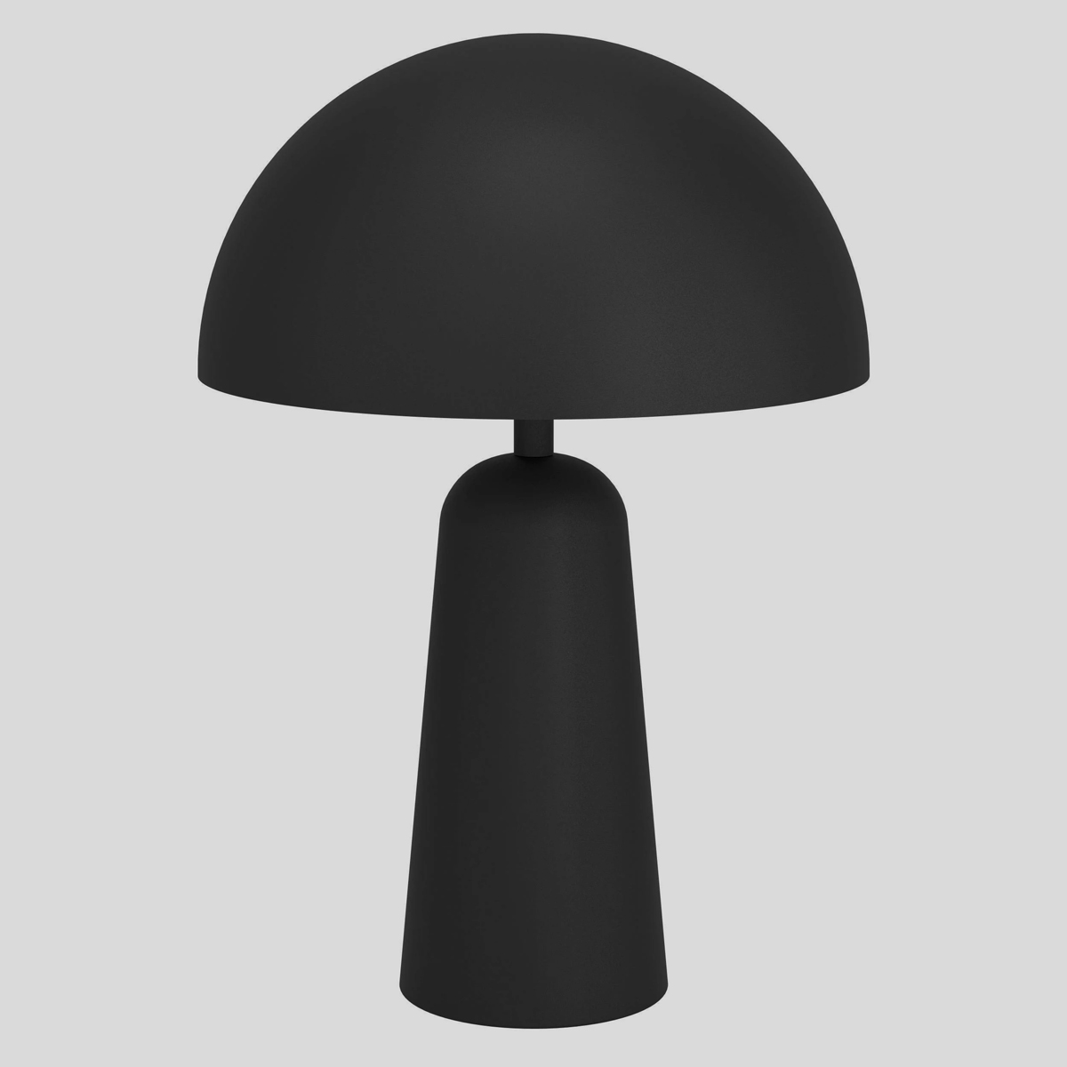 Deze minimalistische tafellamp in zwart is zo eenvoudig van ontwerp, dat ‘ie juist opvalt. 